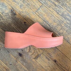 Vero Moda Orange Platform Slides Size 8